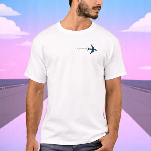 T-shirt Avion Bleu Avion Volant Avion. Cadeau du pilote