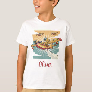 T-shirt Avion bombardier d'eau de lutte contre les incendi