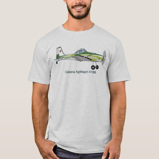 T-shirt Avion Cessna AgWagon A188 Crop Duster (Devant)