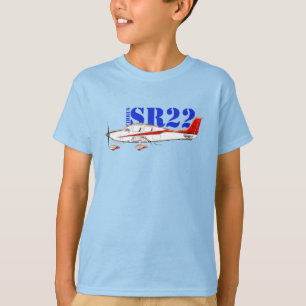T-shirt Avion Cirrus SR22 stylisé avec une typographie aud