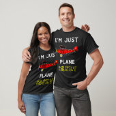 T-shirt Avion Crazy pilote passager (Unisexe)