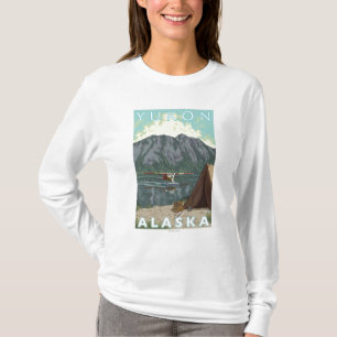 T-shirt Avion de Bush et pêche - le Yukon, Alaska