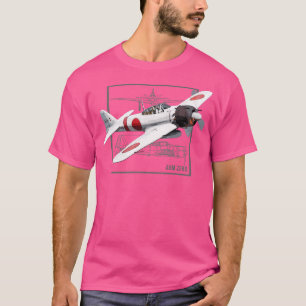 T-shirt Avion de chasse A6M Zero Japonais 2ÈME GUERRE MOND