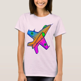 T-shirt Avion de chasse à réaction rétro Corey Tiger 80s