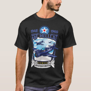 T-shirt Avion de chasse F6f Hellcat de la Seconde Guerre m