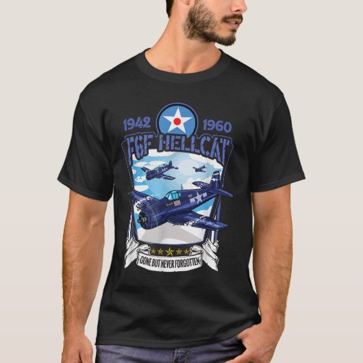 T-shirt Avion de chasse F6f Hellcat de la Seconde Guerre m (Devant)