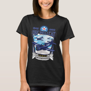 T-shirt Avion de chasse F6f Hellcat de la Seconde Guerre m