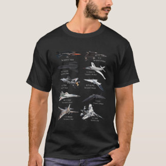 T-shirt Avion De Combat À Jet Le Plus Rapide Des Militaire