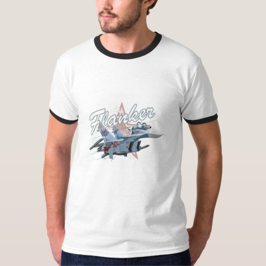 T-shirt Avion de combat de dessin animé (Devant)