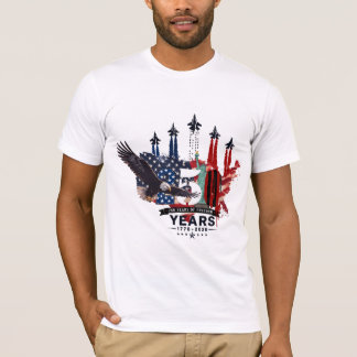 T-shirt Avion de combat Eagle Patriotique pour le 250e Ann