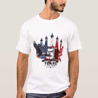T-shirt Avion de combat Eagle Patriotique pour le 250e Ann