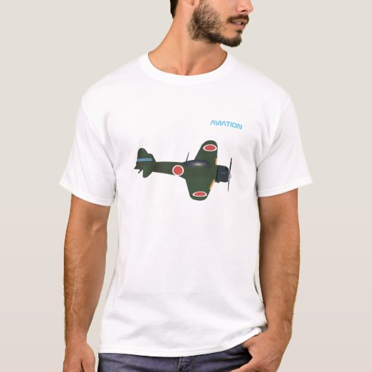 T-shirt Avion de combat zéro de 2ÈME GUERRE MONDIALE (Devant)