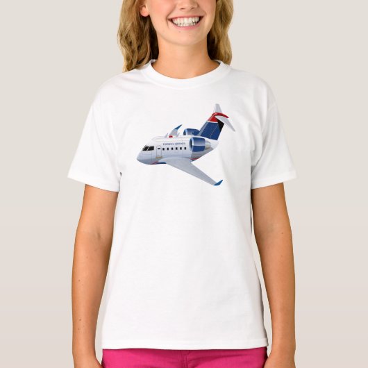 T-shirt Avion de dessin animé (Devant)