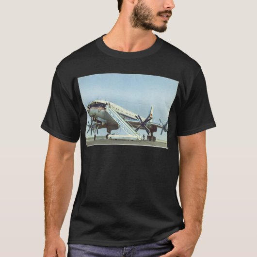 T-shirt AVION DE LIGNE d'Aeroflot TU 114 (Devant)