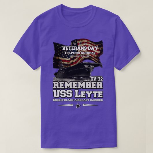T-shirt Avion de messagerie USS Leyte CV32 (Design devant)