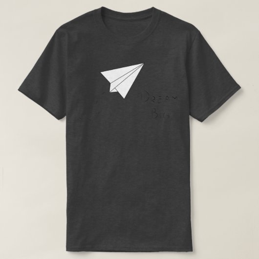 T-shirt Avion de rêve en gros papier (Design devant)