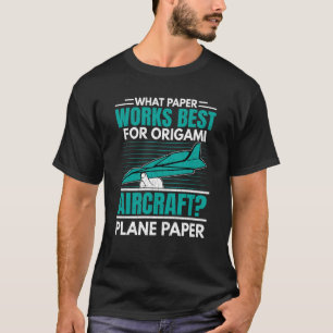 T-shirt Avion en origami ingénieur aerospatial ingénierie