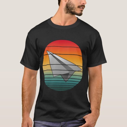T-shirt Avion en papier vintage (Devant)