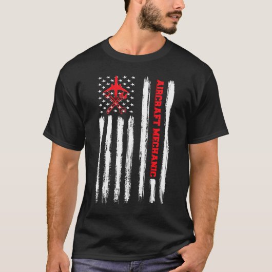 T-shirt Avion Mécanicien Aéronefs Technicien Aéronefs (Devant)