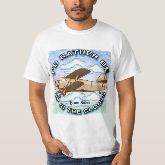 T-shirt Avion Nuages (Devant)
