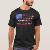 T-shirt Avion pilote Avion American Flag Plane Aviation (Devant)