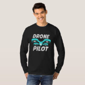 T-shirt Avion pilote de drone Quadcopter télécommande (Devant entier)