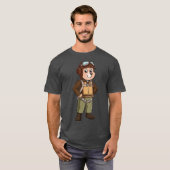 T-shirt Avion pilote d'ours 2 (Devant entier)