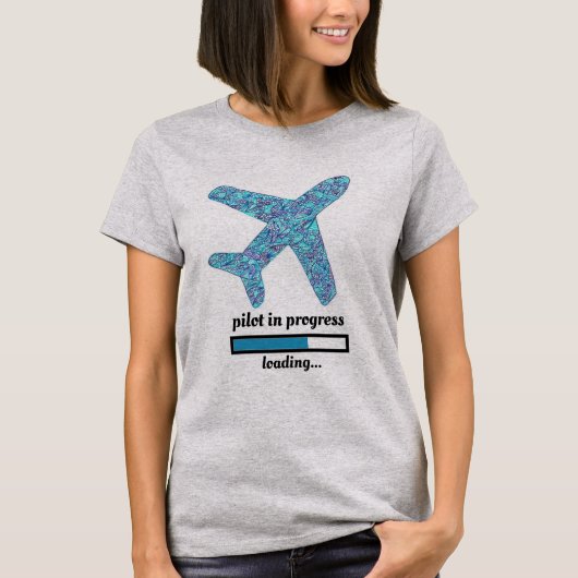 T-shirt avion "Pilote en cours" (Devant)