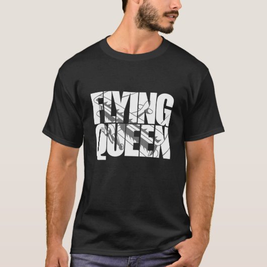 T-shirt Avion Queen Biplane féminin (Devant)