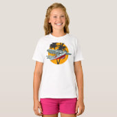 T-shirt Avion rétro de dessin (Devant entier)