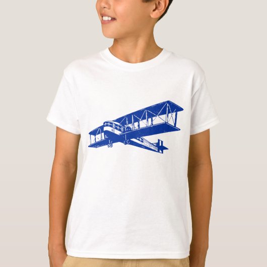 T-shirt Avion vintage - bleu marine (Devant)