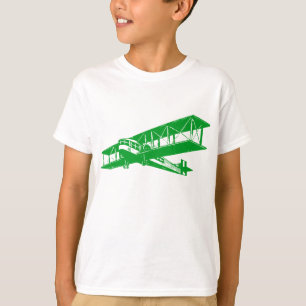 T-shirt Avion vintage - Vert d'herbe