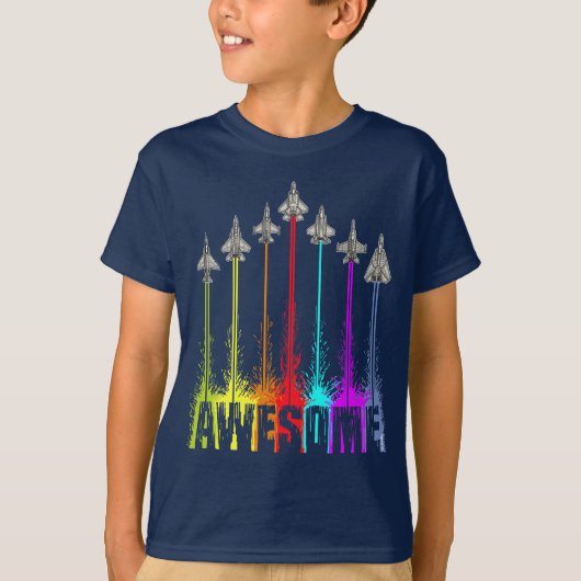 T-shirt Avions de chasse impressionnants (Devant)