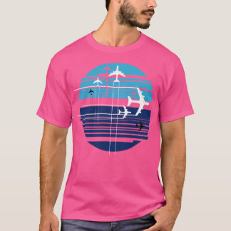 T-shirt Avions de passage du ciel géométrique