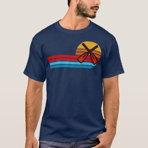 T-shirt aviron croisé vintage rétro