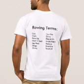 T-shirt Aviron d'équipage, termes d'aviron (Dos)