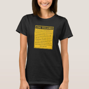 T-shirt Avis de non-responsabilité Conversation avocat Dro