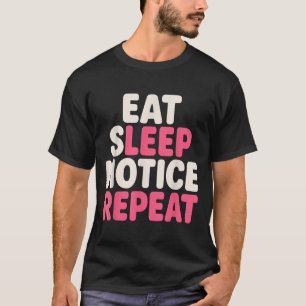 T-shirt Avis de sommeil de manger répéter Citation d'Humou