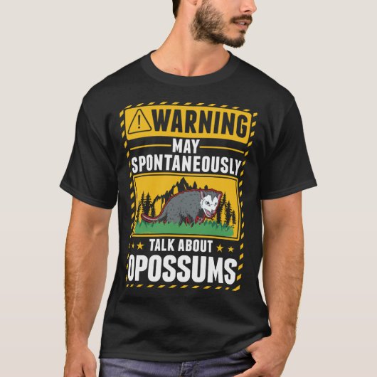 T-shirt Avis Opossum Déchets Chat Possum (Devant)