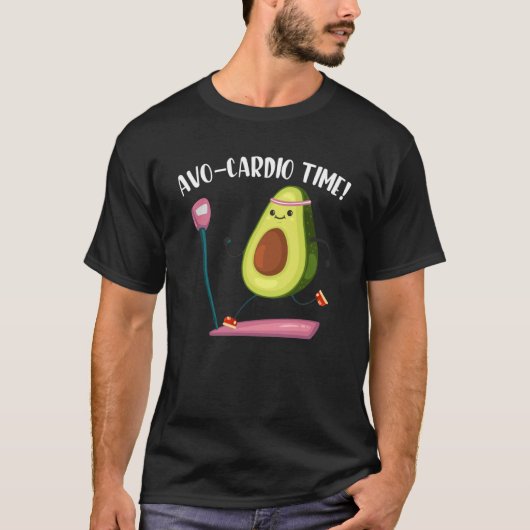 T-shirt Avo Cardio Time Avocado Cardio Time Fitness Workou (Devant)