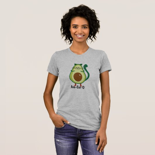 T-shirt Avo-Cat-O Funny Mignonne Chemise, Geeky Avocado Lo (Devant entier)