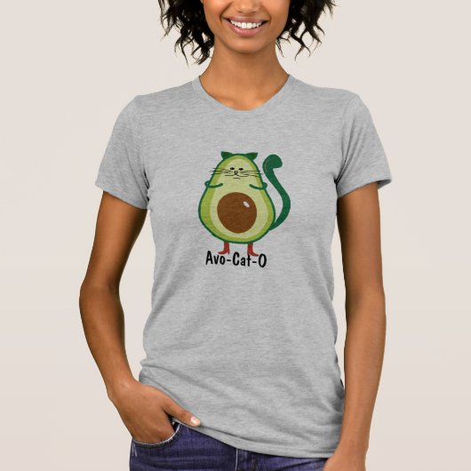 T-shirt Avo-Cat-O Funny Mignonne Chemise, Geeky Avocado Lo (Devant)