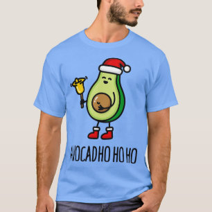 T-shirt Avocad ho ho ho avocado Santa Claus pun keto diète