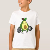T-shirt Avocado à Fitness avec Barbell (Devant)