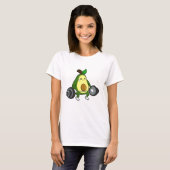 T-shirt Avocado à Fitness avec Barbell (Devant entier)
