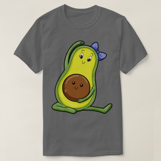 T-shirt Avocado au Yoga avec bébé (Design devant)