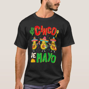 T-shirt Avocado Cinco De Mayo Mens Femme Mexicaine Fiesta