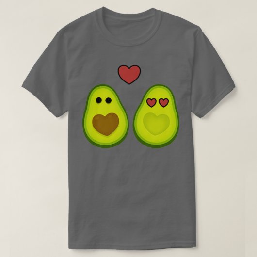 T-shirt Avocado Couples Love Pocket (Design devant)