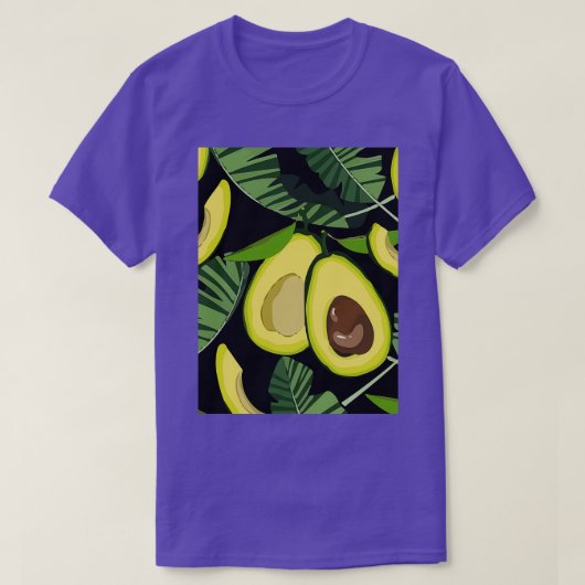 T-shirt Avocado Custom Floral (Design devant)