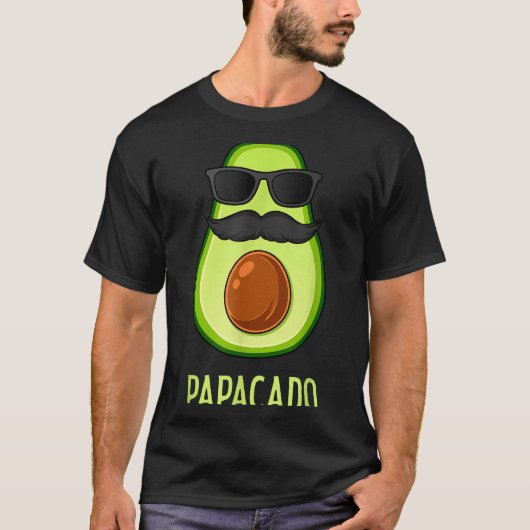 T-shirt Avocado Dad Papacado Funny Daddy Father Avocado  (Devant)